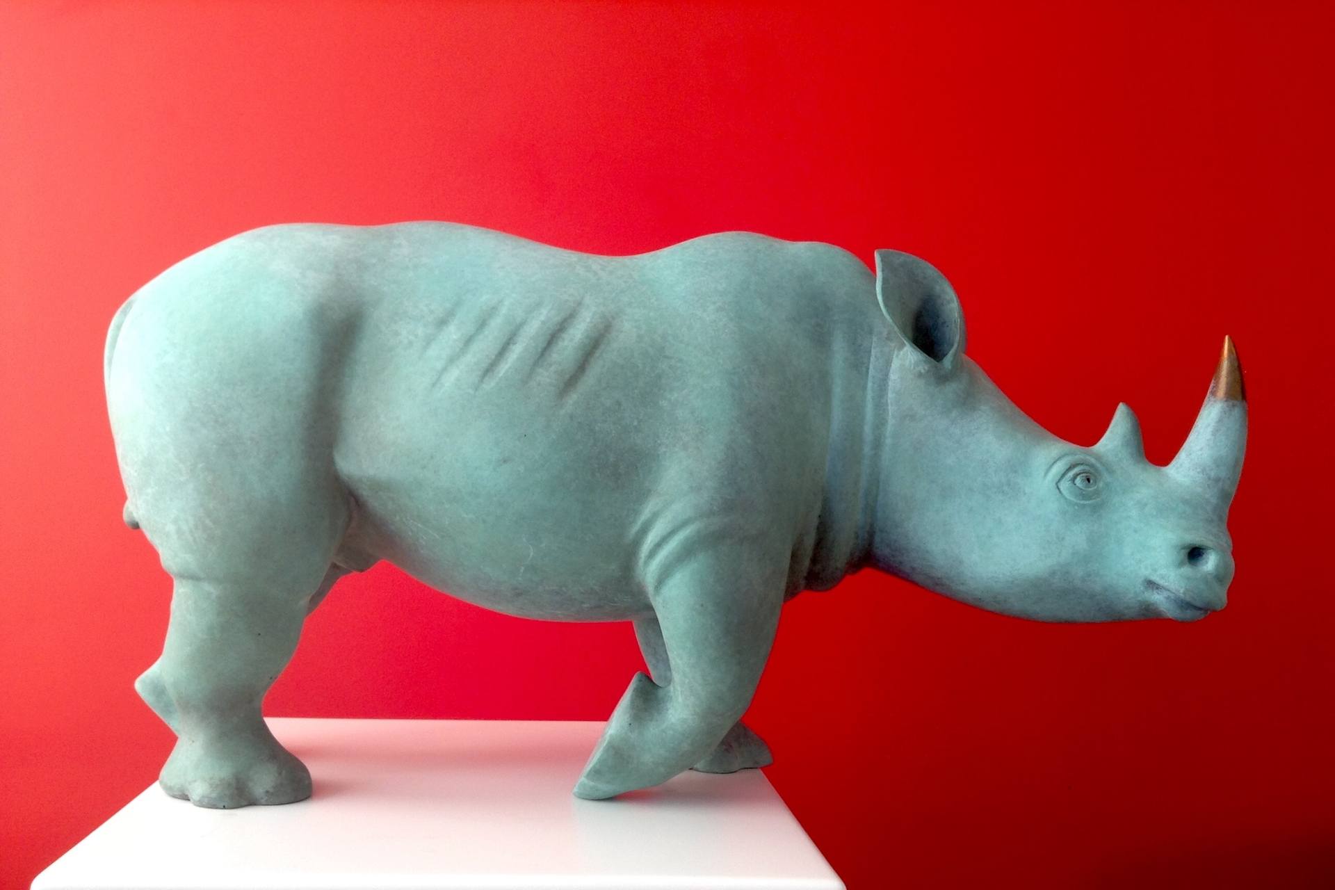 Sudan the Last Rhino sculpture by Marina Stoponja